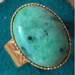 Bague réglable Zoé, rubis zoisite