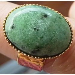 Bague réglable Zoé, rubis zoisite