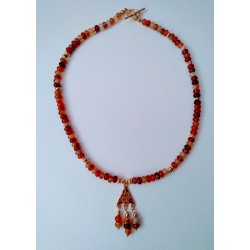 Collier en Cornaline CLEMENTINE