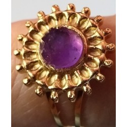 Bague réglable Violetta, améthyste