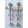 Martine Portelli créations, Marseille, Provence, bijoux en pierres naturelles: boucles  d'oreilles Harmonie, aventurine