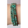 Bracelet trois rangs Jaspe turquoise TURQUOISIE