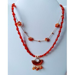 Collier en cornaline  CORALIE