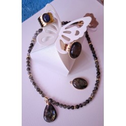 Collier en labradorite AURORES BOREALES