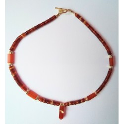 Collier en cornaline MANDARINE