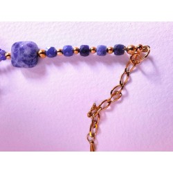 Collection Dentelles de Perles: Bracelet en sodalite PRINCESS BLUE