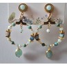 Collection Dentelles de perles: Boucles d'oreilles en amazonite et chrysocolle AMAZONIA