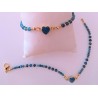 Bracelet en apatite COEUR MEDITERRANEE