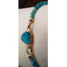 Bracelet en apatite COEUR MEDITERRANEE