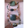 Collection Dentelles de Perles: Bracelet large en agate indienne AUTOMNE