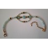 Collection Dentelles de Perles: Bracelet amazonite et chrysocolle AMAZONIA