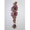 Collection Dentelles de Perles: Pendentif FLEURS DE TOURMALINE 1, création Martine Portelli, Marseille