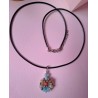 Pendentif unisexe amazonite et jade bleu LAGON