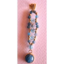 Collection Dentelles de Perles: Pendentif en apatite bleue CURACAO