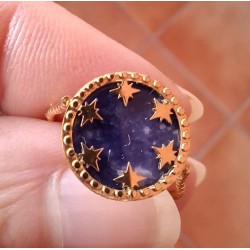 Bague sodalite ETOILES, création Martine Portelli