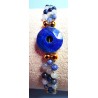 bracelet lapis lazuli, sodalite et aigue marine SORMIOU, Collection Impressions marines, création Martine Portelli