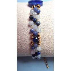 Collection Impressions marines: bracelet lapis lazuli, sodalite et aigue marine SORMIOU