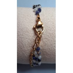 Collection Impressions marines: bracelet lapis lazuli, sodalite et aigue marine SORMIOU