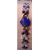 Bracelet aigue marine, lapis lazuli et sodalite MORGIOU, Collection Impressions marines, création Martine Portelli