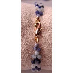 Collection Impressions marines: bracelet aigue marine, lapis lazuli et sodalite MORGIOU