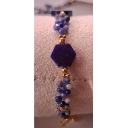 Collection Impressions marines: bracelet en sodalite FIGUEROLLES