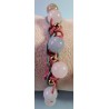 Bracelet cuir et Morganite Guimauve, création Martine Portelli
