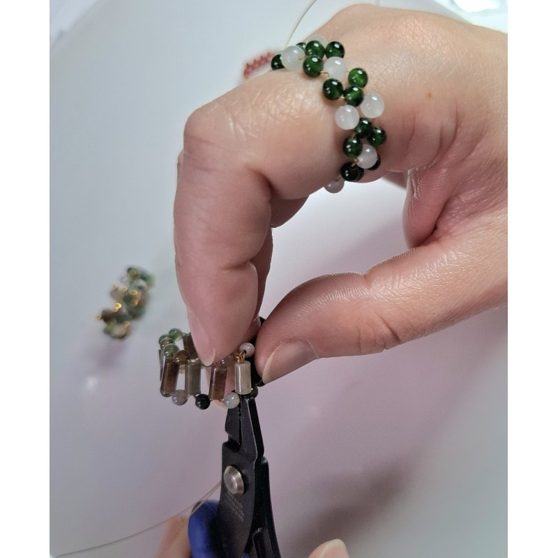 Bague Rivière de Jade en jadéite et jade néphrite
