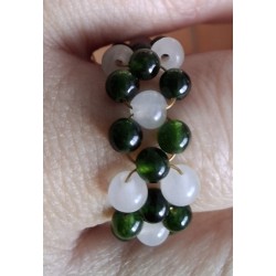 Bague Rivière de Jade en jadéite et jade néphrite