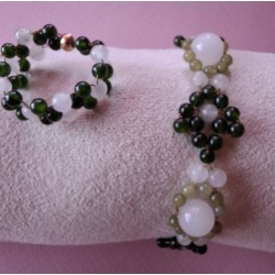 Bague Rivière de Jade en jadéite et jade néphrite