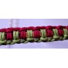 Serre-tête  macramé de soie Fraise des bois