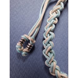 Bracelet coulissant soie macramé et perle ballon football plaqué argent Marseille
