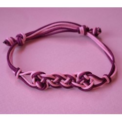 Bracelet coulissant soie macramé Oeillet de Poète