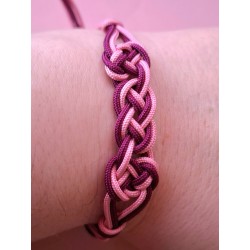 Bracelet coulissant soie macramé Oeillet de Poète