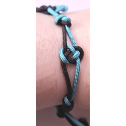 Bracelet coulissant soie macramé Dentelle de soie