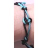 Bracelet coulissant soie macramé Dentelle de soie