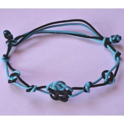 Bracelet coulissant soie macramé Dentelle de soie