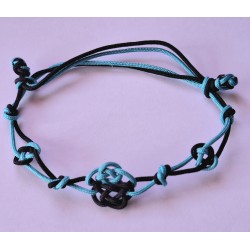 Bracelet coulissant soie macramé Dentelle de soie