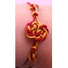 Bracelet coulissant soie macramé Flamboyant