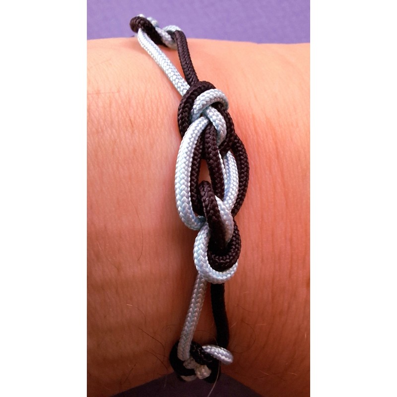Bracelet coulissant soie macramé Cachemire, création Martine Portelli