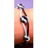 Bracelet coulissant soie macramé Cachemire