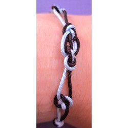 Bracelet coulissant soie macramé Cachemire