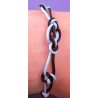 Bracelet coulissant soie macramé Cachemire