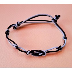Bracelet coulissant soie macramé Cachemire