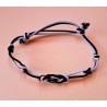 Bracelet coulissant soie macramé Cachemire