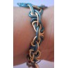 Bracelet cuir macramé Ruban de mer