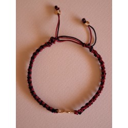 Bracelet coulissant soie macramé Clé de sol
