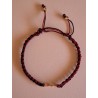 Bracelet coulissant soie macramé Clé de sol