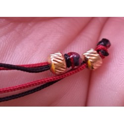 Bracelet coulissant soie macramé Clé de sol