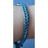 Bracelet coulissant en soie naturelle macramé et lapis lazuli Outremer