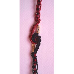 Bracelet coulissant macramé de soie Arabesque